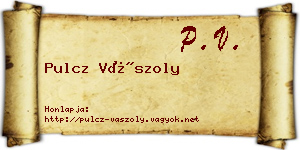 Pulcz Vászoly névjegykártya